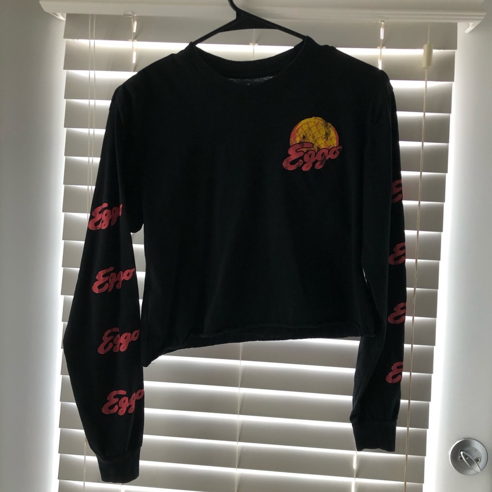 Ego waffle crop top